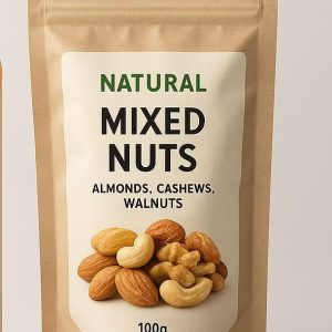 Product Name: Natural Mixed Nuts – Almonds, Cashews, Walnuts (100g)